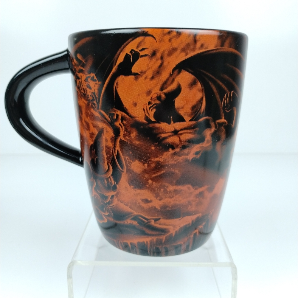 Mickey Mouse Fantasia Mug Orange Black Disney Store